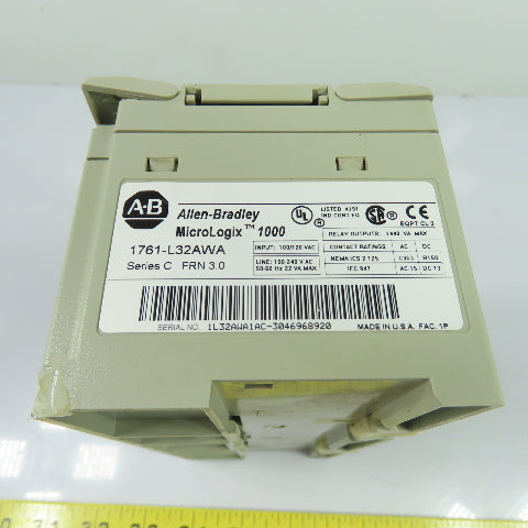 Allen-Bradley 1761-L32AWA MicroLogix 1000 Programmable Controller Ser C FRN 3.0