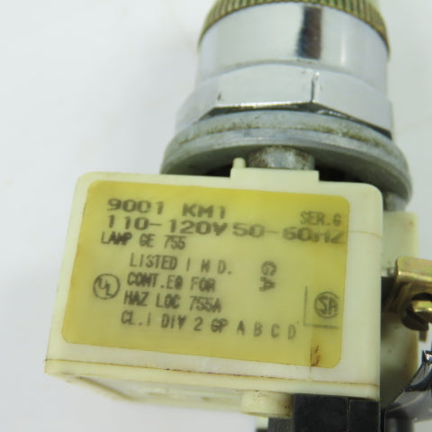Square D 9001KM1 Green Illuminated Pilot Light Indicator 110-120V