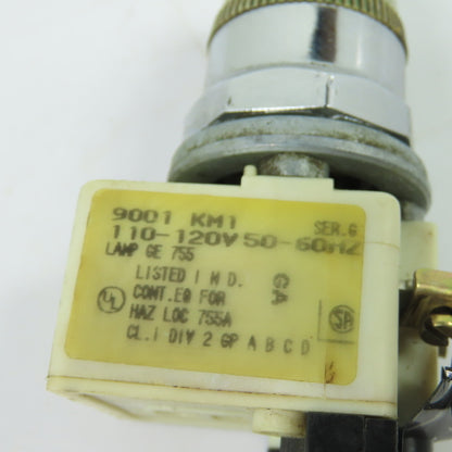 Square D 9001KM1 Green Illuminated Pilot Light Indicator 110-120V