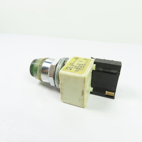 Square D 9001KM1 Green Illuminated Pilot Light Indicator 110-120V