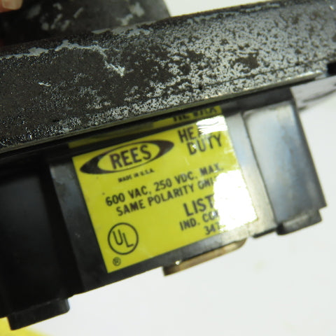 REES 347S Heavy Duty Mushroom Head Pushbutton Switch 600VAC 250VDC