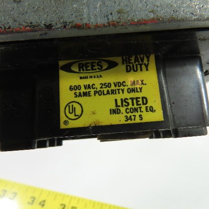 REES 347S Heavy Duty Mushroom Head Pushbutton Switch 600VAC 250VDC