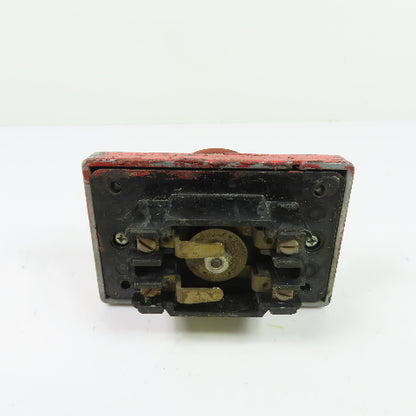 REES 347S Heavy Duty Mushroom Head Pushbutton Switch 600VAC 250VDC