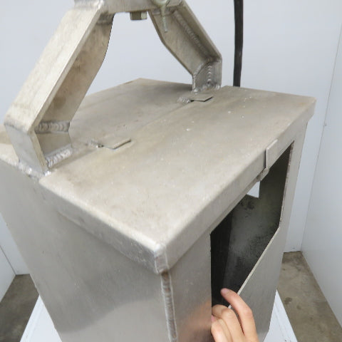 Pacific Engineering 4 Cu/Ft Bulk Material Bag Unloader Hopper 14" x 14" x 38"