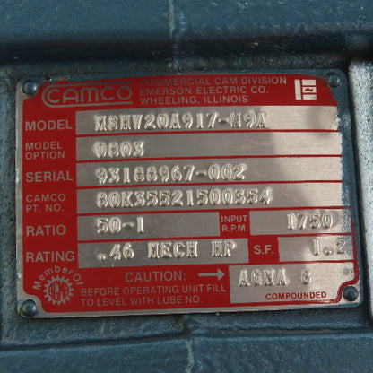 Camco 300RPP8OA Cambot Pick and Place Rotary Indexer 50:1 Ratio 3" Lift 1/4 Turn