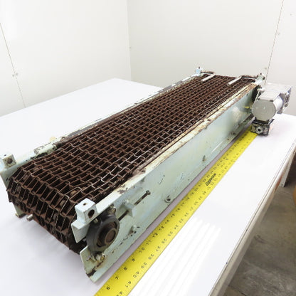 40" x 12.5" Steel Wire Belt Conveyor 10.5" Belt 460V 3pH 1/15hp