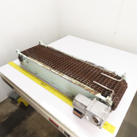 40" x 12.5" Steel Wire Belt Conveyor 10.5" Belt 460V 3pH 1/15hp