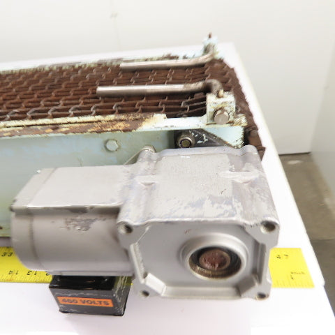 40" x 12.5" Steel Wire Belt Conveyor 10.5" Belt 460V 3pH 1/15hp