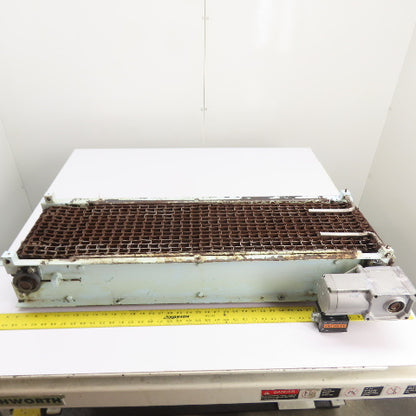 40" x 12.5" Steel Wire Belt Conveyor 10.5" Belt 460V 3pH 1/15hp