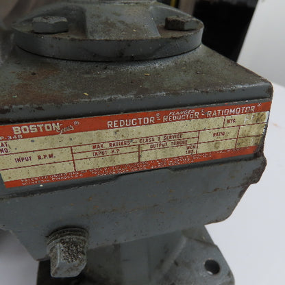 Boston Gear VF113B-50 3/4HP DC Gearmotor 90V 50:1 Ratio Gear Reducer 150in-lb