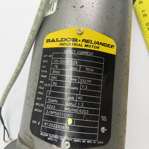 Boston Gear VF113B-50 3/4HP DC Gearmotor 90V 50:1 Ratio Gear Reducer 150in-lb