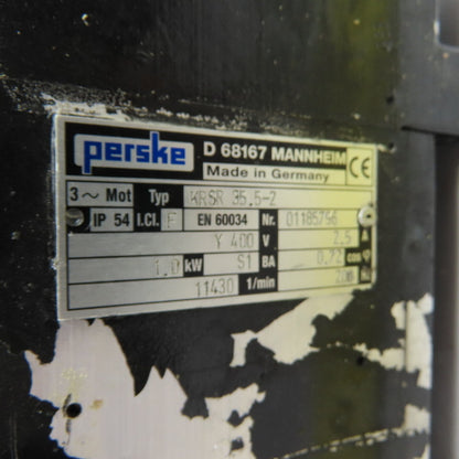 Perske KRSR 35.5-2 1kW AC Spindle Motor 400V 3Ph 11430RPM