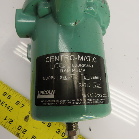 Lincoln 83667 Centro-Matic Fluid Grease Lubricant Ram Pump 20:1 Ratio