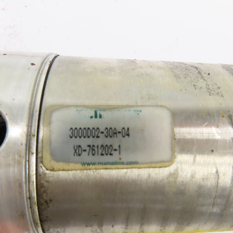 Numatics XD-761202-1 3000D02-30A-04 3" Bore 30" Stroke Pneumatic Air Cylinder
