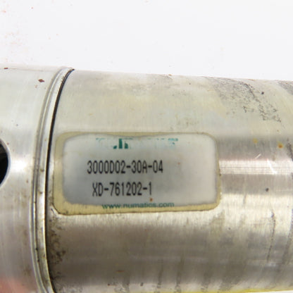 Numatics XD-761202-1 3000D02-30A-04 3" Bore 30" Stroke Pneumatic Air Cylinder