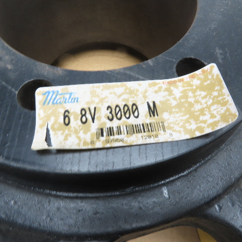 Martin 6 8V 3000 M 6-Groove 8V Sheave Pulley M Bushing Bore OEM New