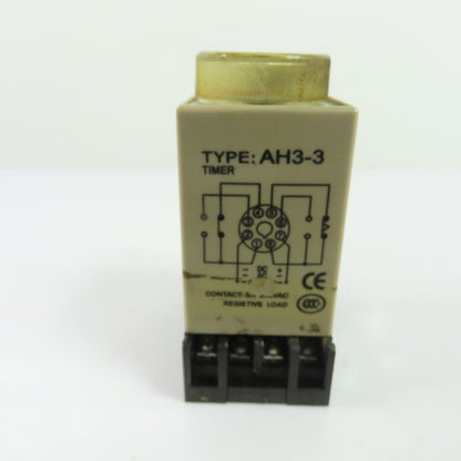 CIKACHI AH3-3 0-6 Second Timer Relay 8-Pin 110VAC w/ Socket Base