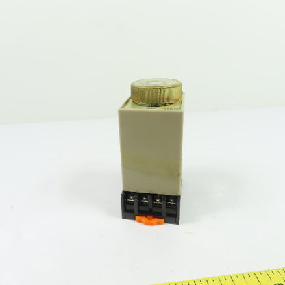 CIKACHI AH3-3 0-6 Second Timer Relay 8-Pin 110VAC w/ Socket Base