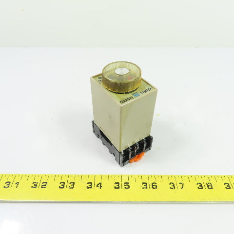 CIKACHI AH3-3 0-6 Second Timer Relay 8-Pin 110VAC w/ Socket Base