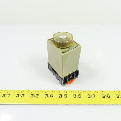 CIKACHI AH3-3 0-6 Second Timer Relay 8-Pin 110VAC w/ Socket Base