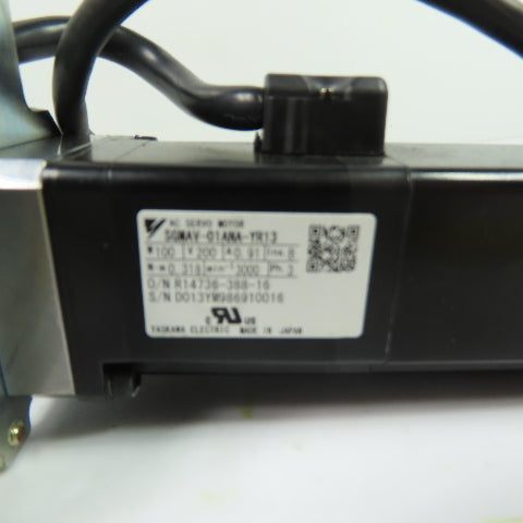 Yaskawa SGMAV-01ANA-YR13 100W 0.318NM AC Servo Motor 200V 3Ph 3000RPM