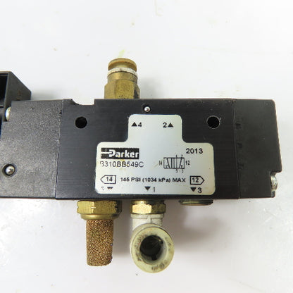 Parker P2E-KV32C B310BB549C 4-Way 2-Position Solenoid Control Valve 24VDC