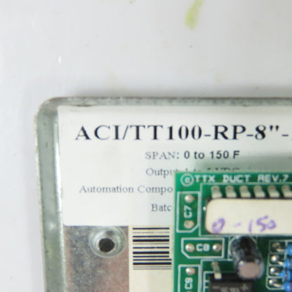 ACI ACI/TT100-RP-8"-10 RTD Temperature Transmitter 0-150°F