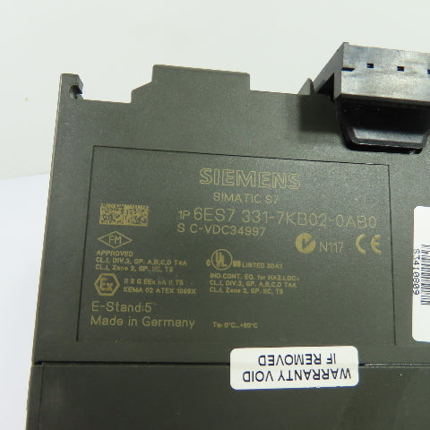 Siemens 6ES7331-7KB02-0AB0 Simatic S7 SM331 Analog Input Module