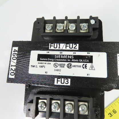 Siemens MTG0250A 250VA Control Transformer 220/480V Pri 110/120V Sec