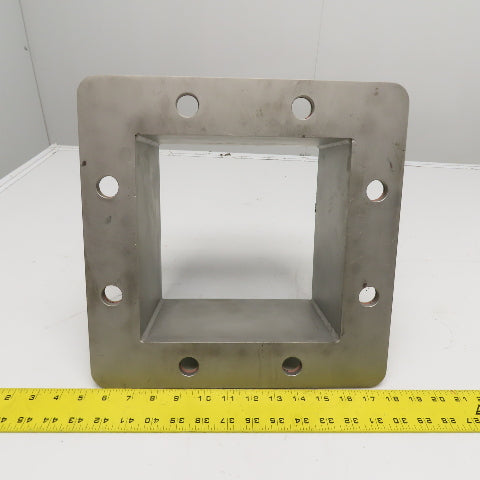 8-1/2" Square Stainless Steel Duct Flange Transition Spout with Gasket