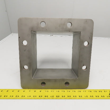 8-1/2" Square Stainless Steel Duct Flange Transition Spout with Gasket