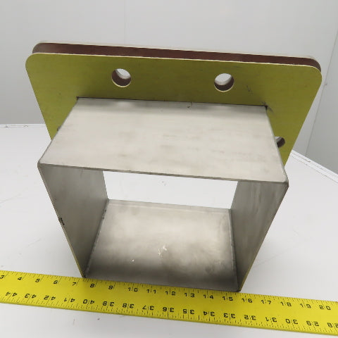 8-1/2" Square Stainless Steel Duct Flange Transition Spout with Gasket
