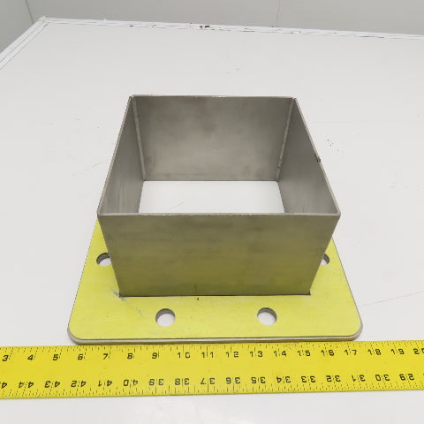 8-1/2" Square Stainless Steel Duct Flange Transition Spout with Gasket