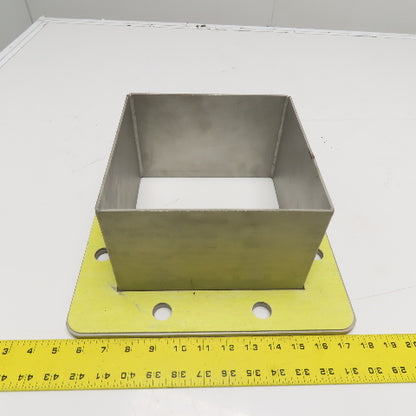 8-1/2" Square Stainless Steel Duct Flange Transition Spout with Gasket