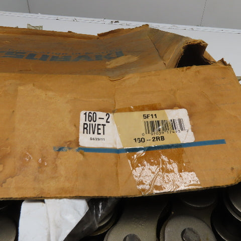 Tsubaki RS160-2 No. 160-2 Double Row Riveted Roller Chain 10' W/ Connecting Link