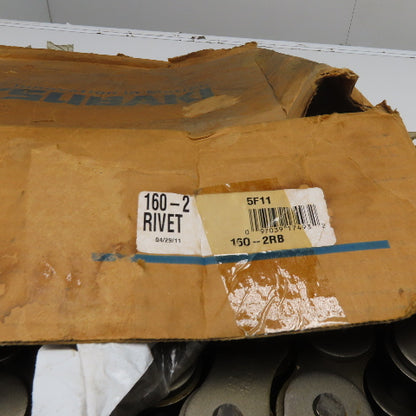 Tsubaki RS160-2 No. 160-2 Double Row Riveted Roller Chain 10' W/ Connecting Link
