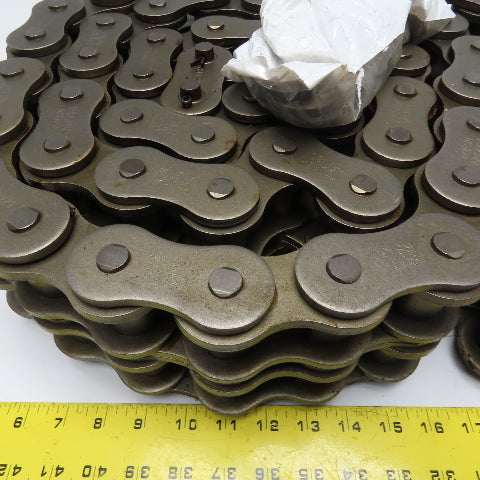 Tsubaki RS160-2 No. 160-2 Double Row Riveted Roller Chain 10' W/ Connecting Link