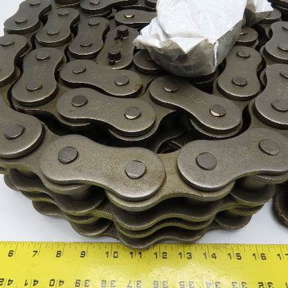 Tsubaki RS160-2 No. 160-2 Double Row Riveted Roller Chain 10' W/ Connecting Link