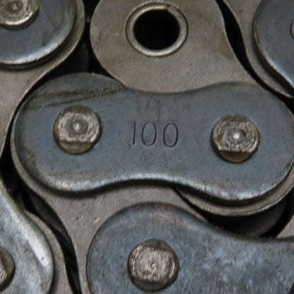 Mahera No. 100 Double Strand Riveted Roller Chain W/ Connecting Links 65"