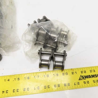 Mahera No. 100 Double Strand Riveted Roller Chain W/ Connecting Links 65"