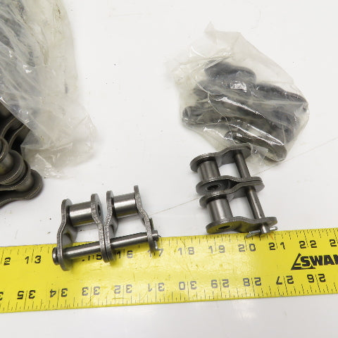 Mahera No. 100 Double Strand Riveted Roller Chain W/ Connecting Links 65"