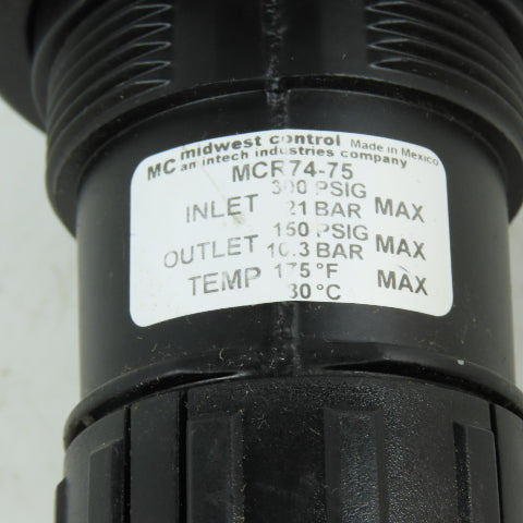 Midwest Control MCR74-75 3/4" Relieving Air Pressure Regulator 300 PSIG