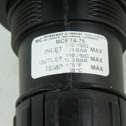 Midwest Control MCR74-75 3/4" Relieving Air Pressure Regulator 300 PSIG