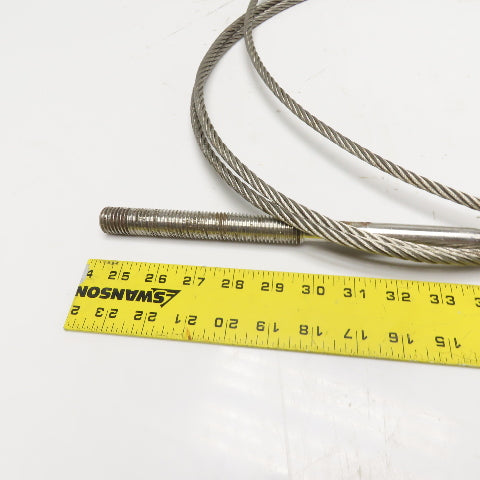 N/A N/A Stainless Steel Wire Rope Cable Treaded Stud Assembly 14'