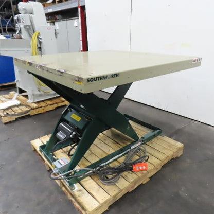 Southworth LS4-36 2-Ton 4000LB 48" x 48" Scissor Lift Table 115V 1Ph 43" Lift
