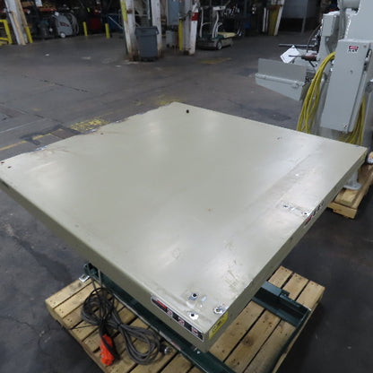 Southworth LS4-36 2-Ton 4000LB 48" x 48" Scissor Lift Table 115V 1Ph 43" Lift