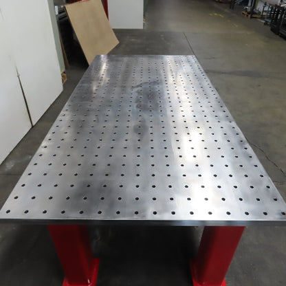 NEW 96"x48" Machined Top Welding Fixture Table 1-1/2" Thick 3"x3" Grid 5/8"Holes