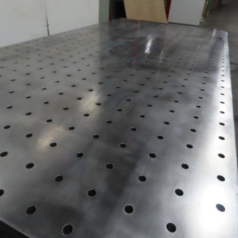 NEW 96"x48" Machined Top Welding Fixture Table 1-1/2" Thick 3"x3" Grid 5/8"Holes