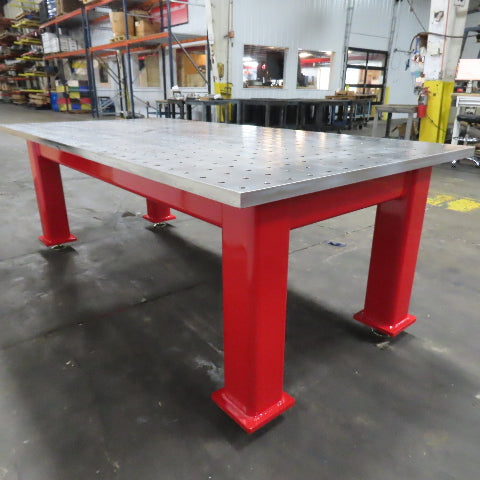 NEW 96"x48" Machined Top Welding Fixture Table 1-1/2" Thick 3"x3" Grid 5/8"Holes