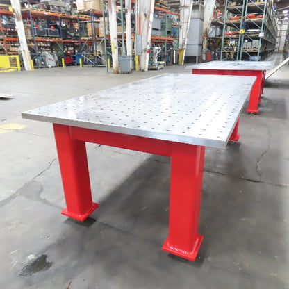 NEW 96"x48" Machined Top Welding Fixture Table 1-1/2" Thick 3"x3" Grid 5/8"Holes